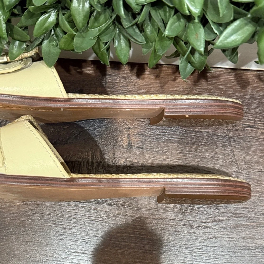 Sam Edelman Gaige Flat Sandal Bleached Wheat 9 Medium